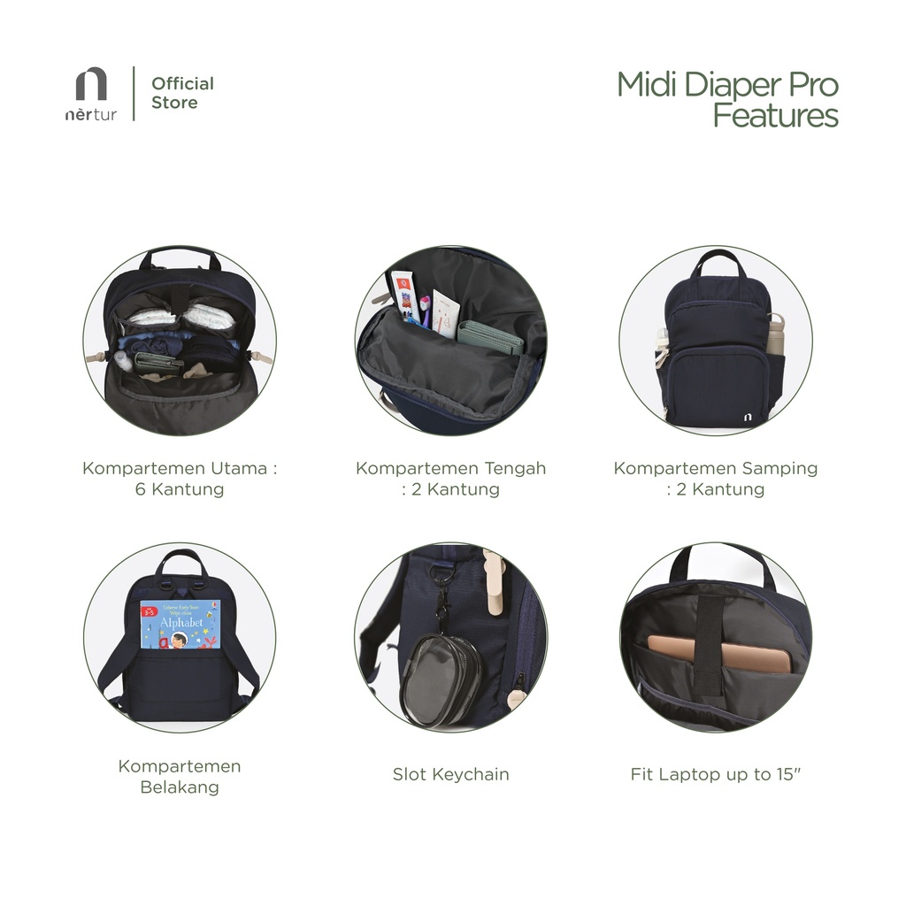 Midi Diaper Pro - Army Green