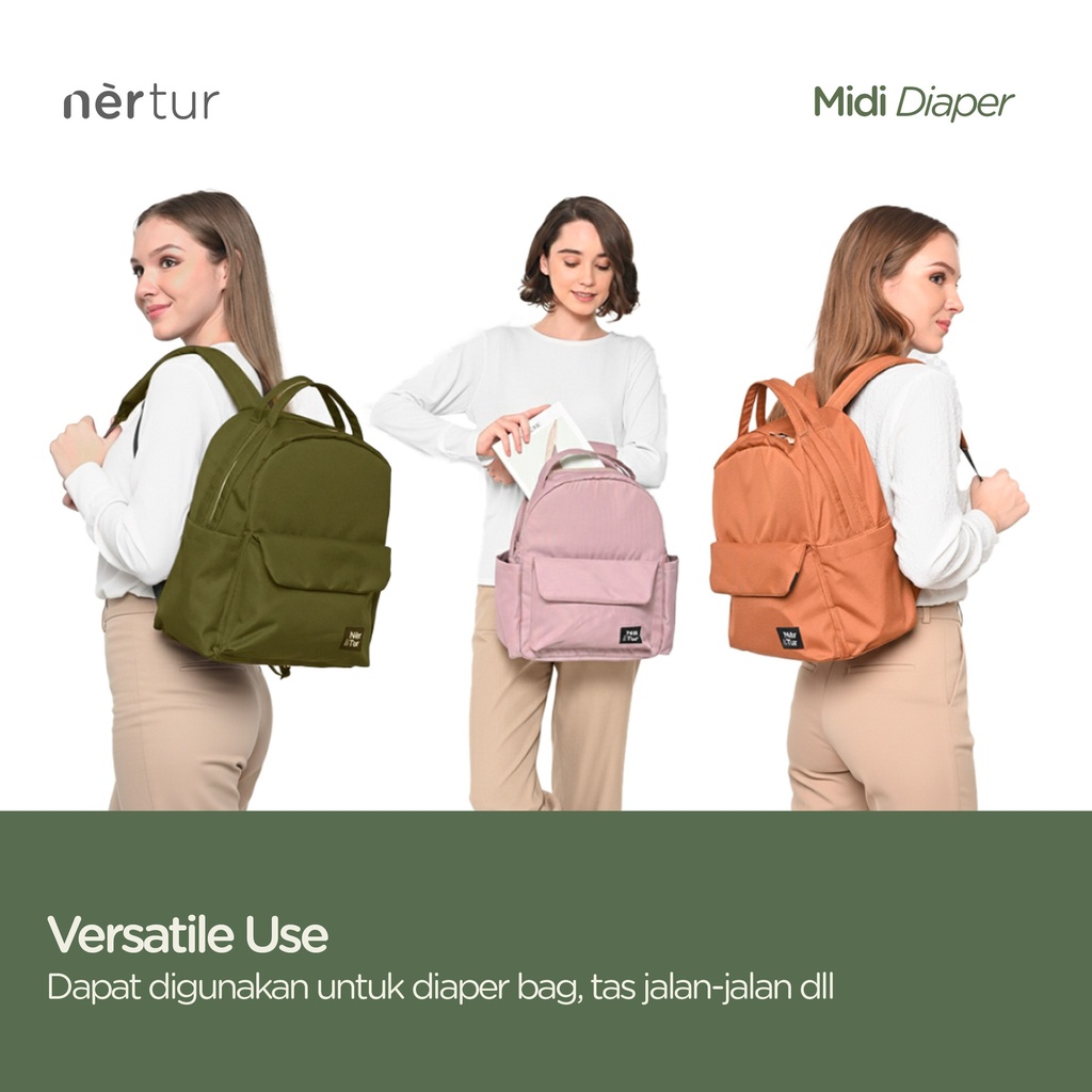 Midi Diaper - Army Green